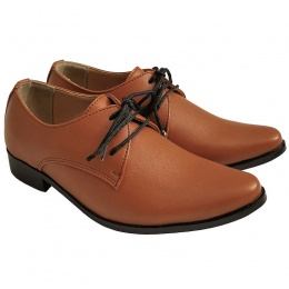 Boys Brown Matt Derby Pointed Shoes 'George'